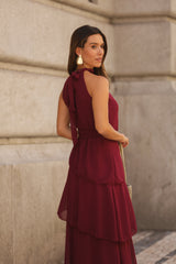 VESTIDO POSITANO VINHO