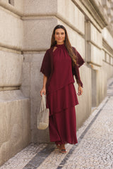 VESTIDO POSITANO VINHO