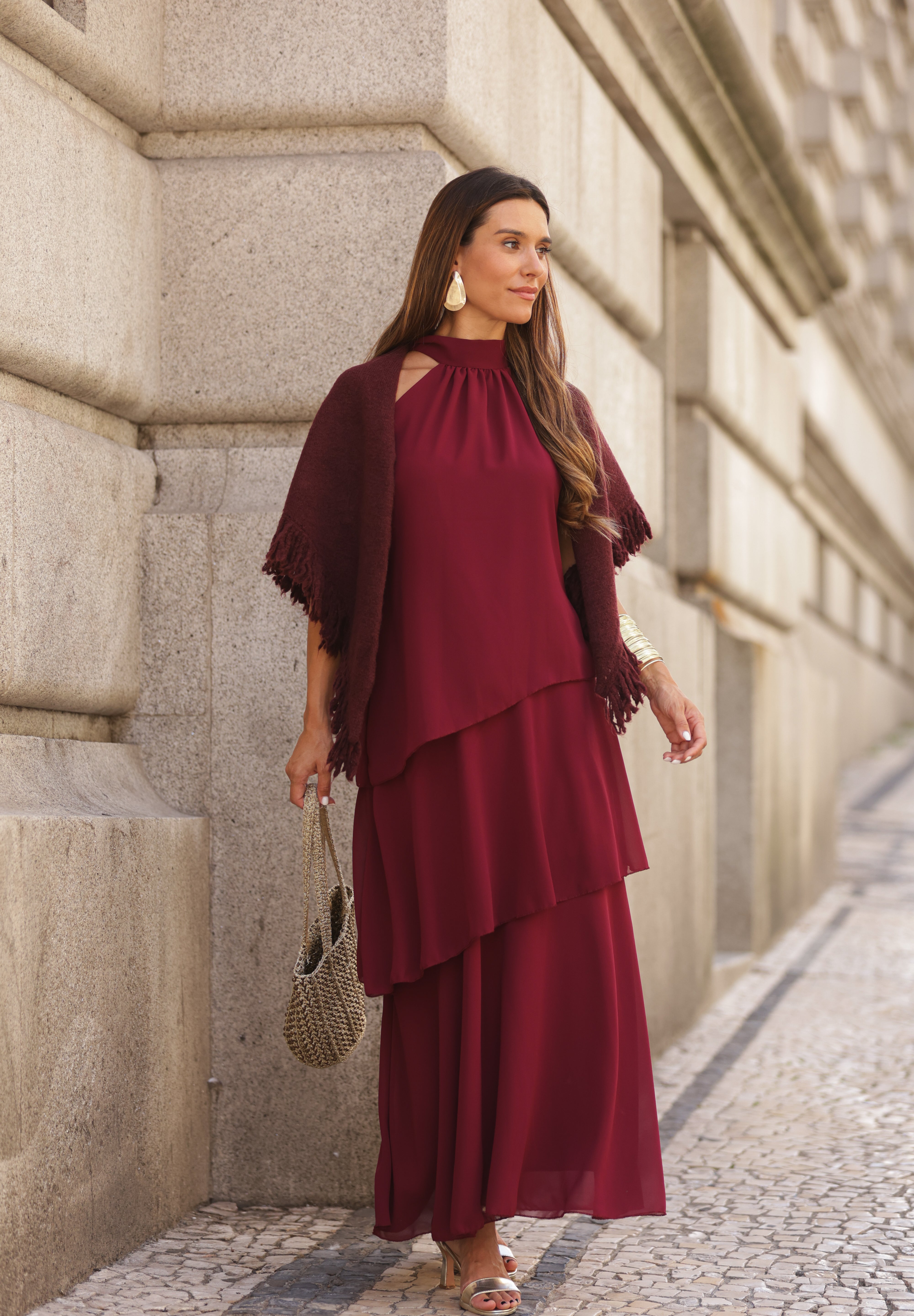 CAPA MARTINA BURGUNDY