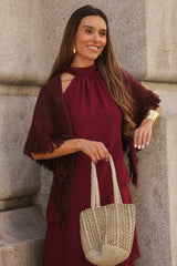 VESTIDO POSITANO VINHO