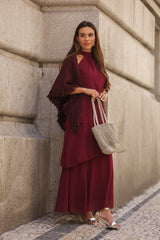 CAPA MARTINA BURGUNDY