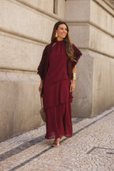 VESTIDO POSITANO VINHO