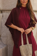 VESTIDO POSITANO VINHO