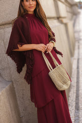 CAPA MARTINA BURGUNDY
