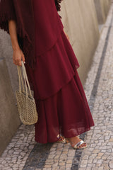VESTIDO POSITANO VINHO