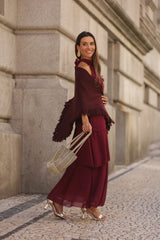 VESTIDO POSITANO VINHO