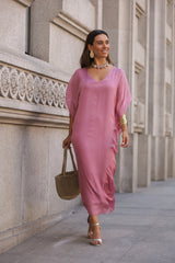 VESTIDO VIOLETA ROSA