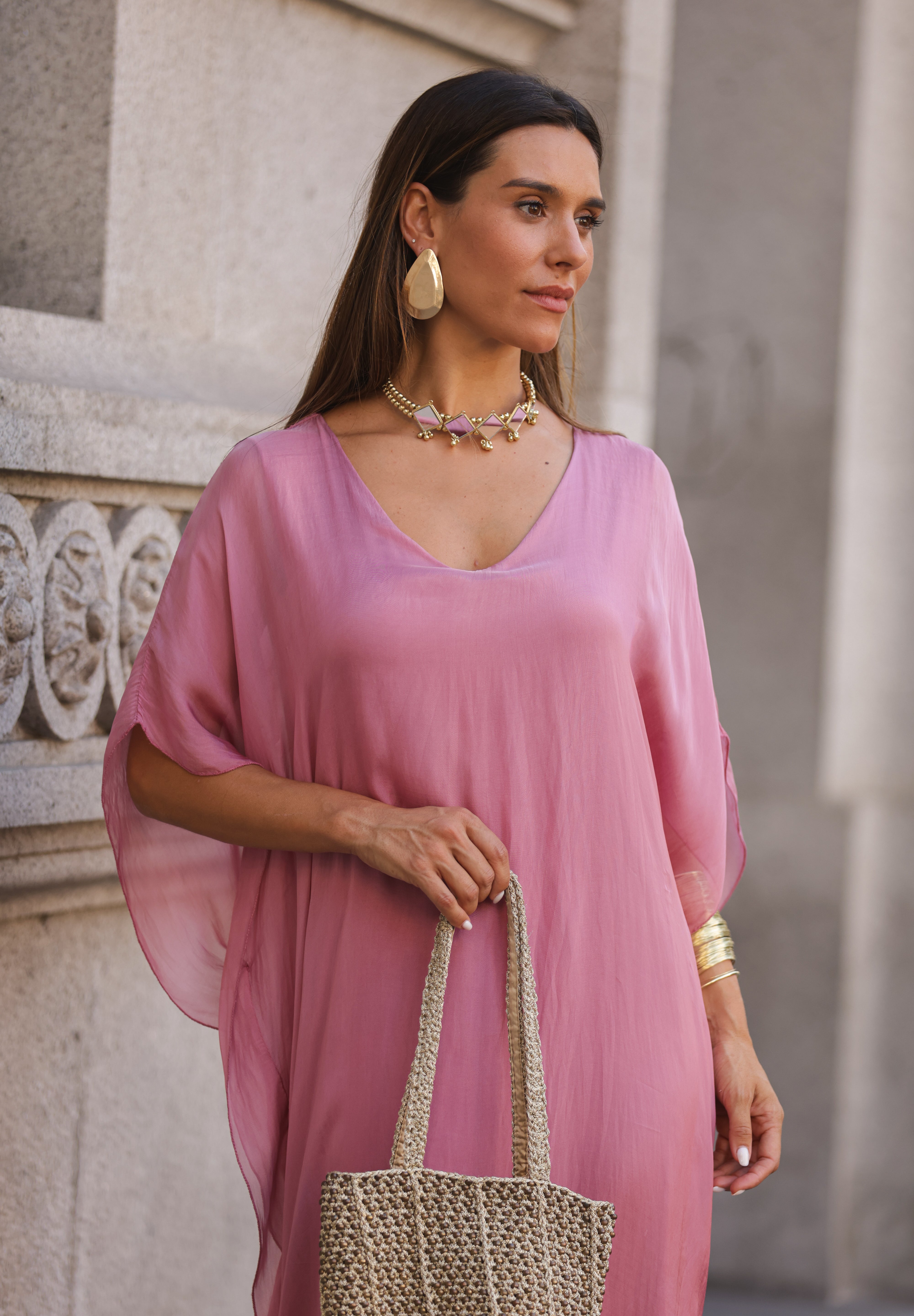VESTIDO VIOLETA ROSA