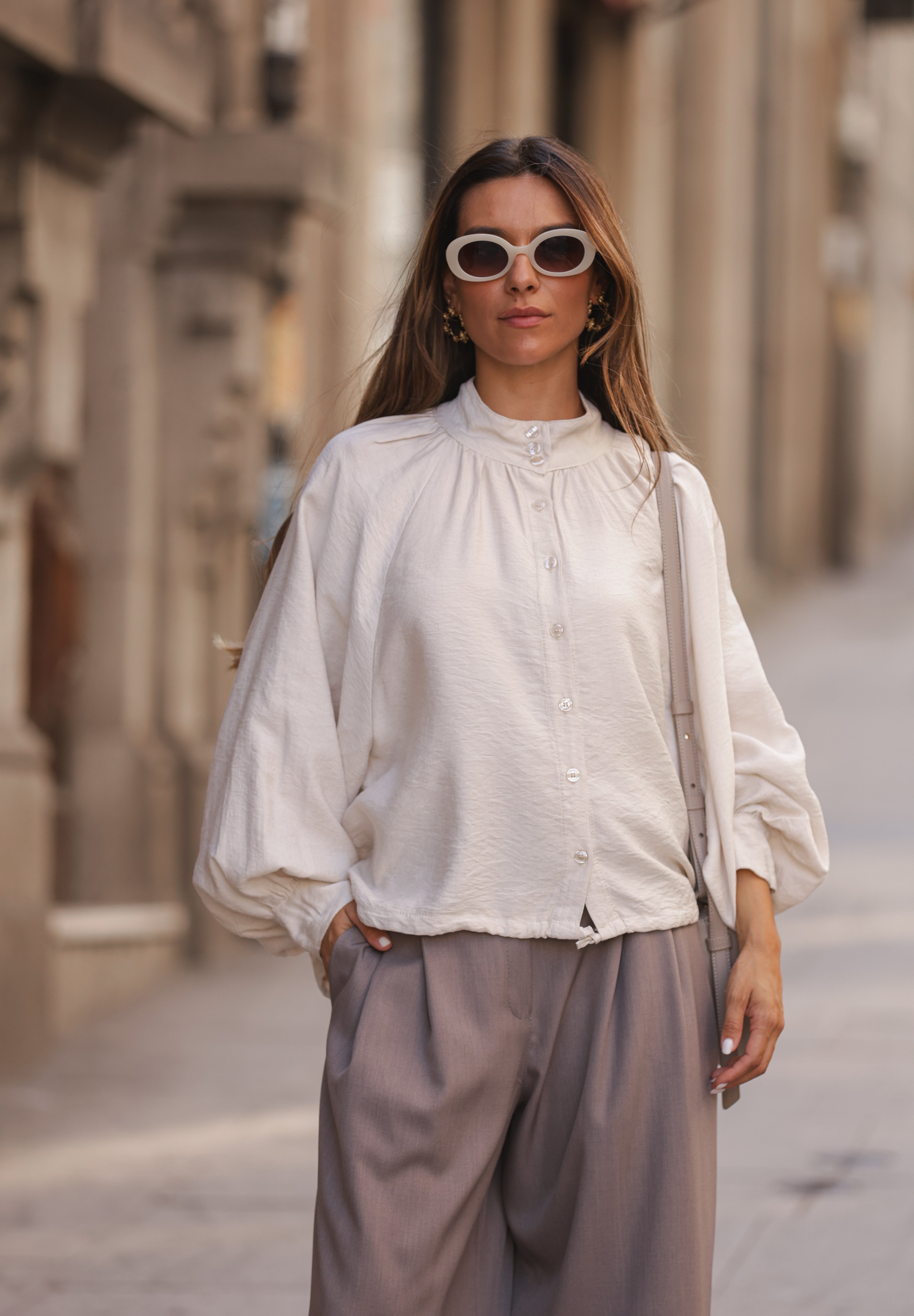 BLUSA BOLONHA BEGE
