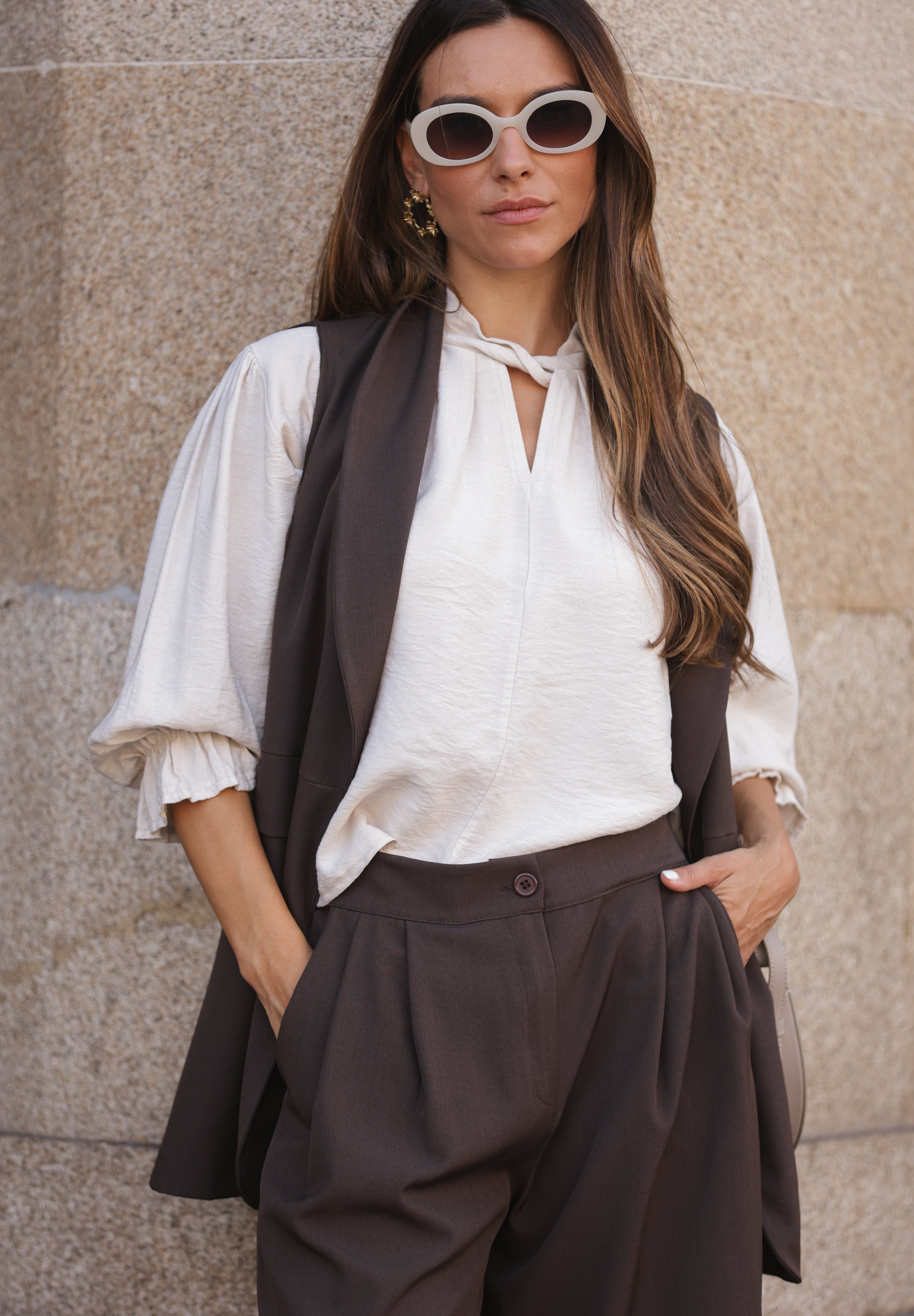 BLUSA PÁDUA BEGE