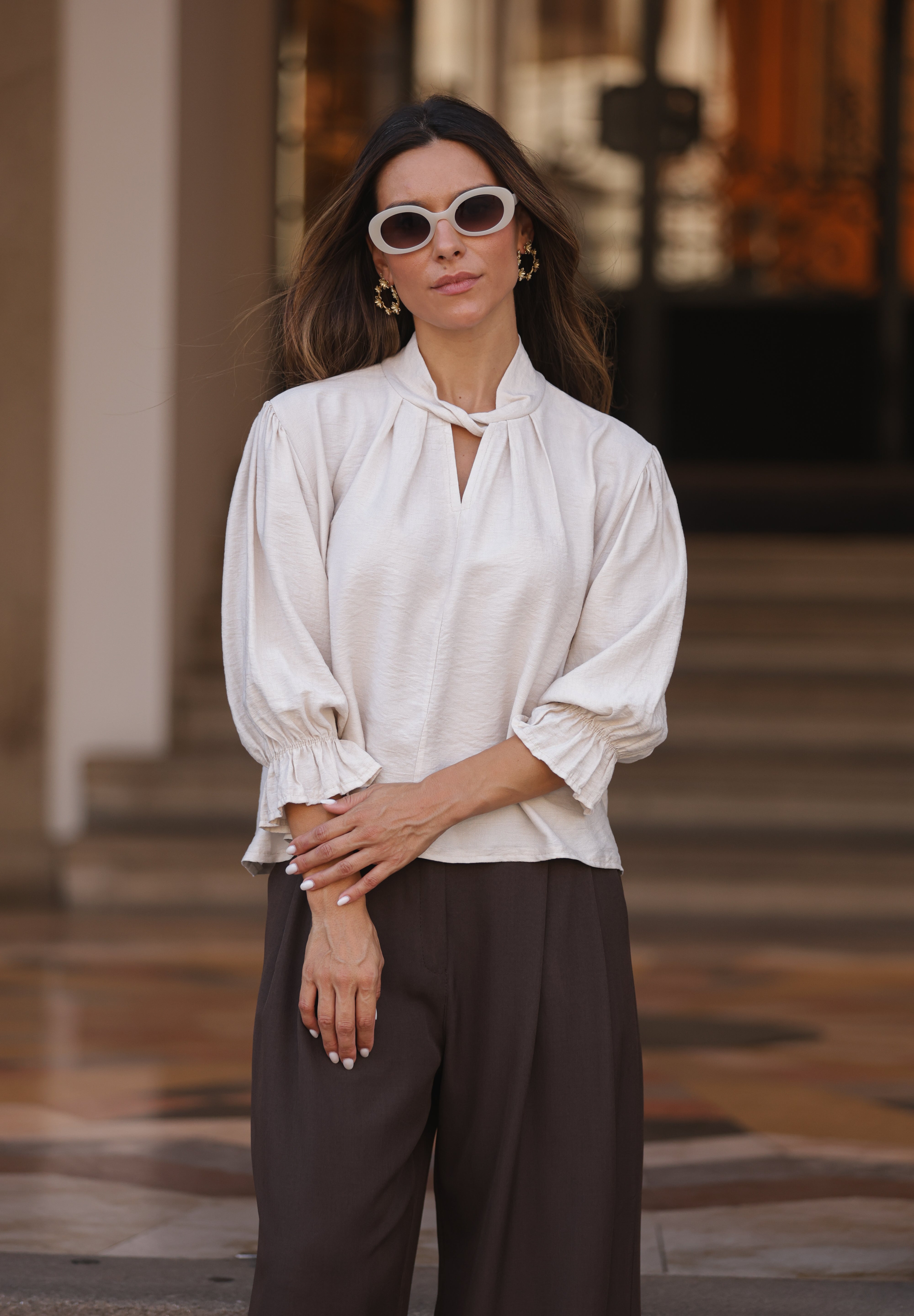 BLUSA PÁDUA BEGE
