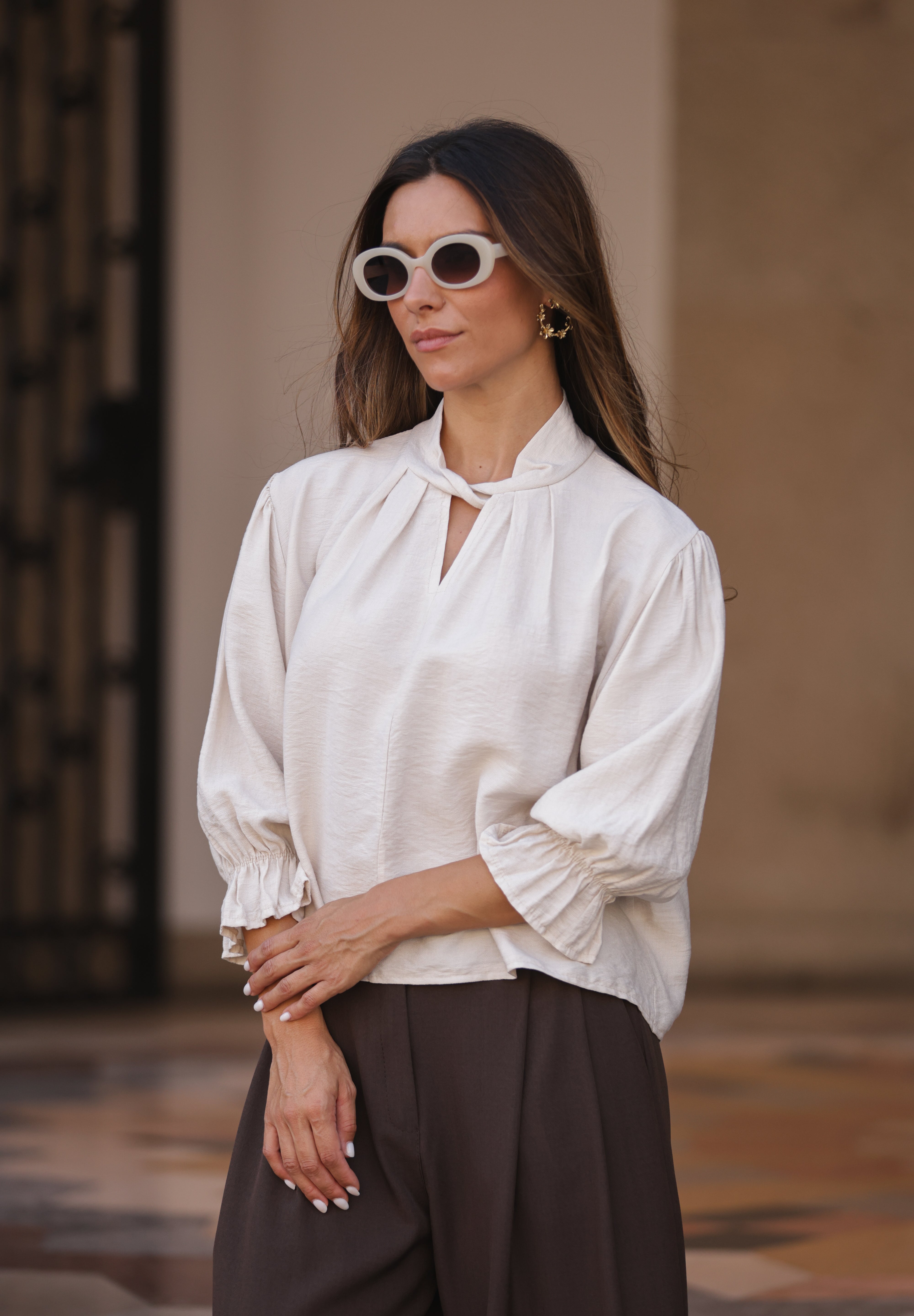 BLUSA PÁDUA BEGE