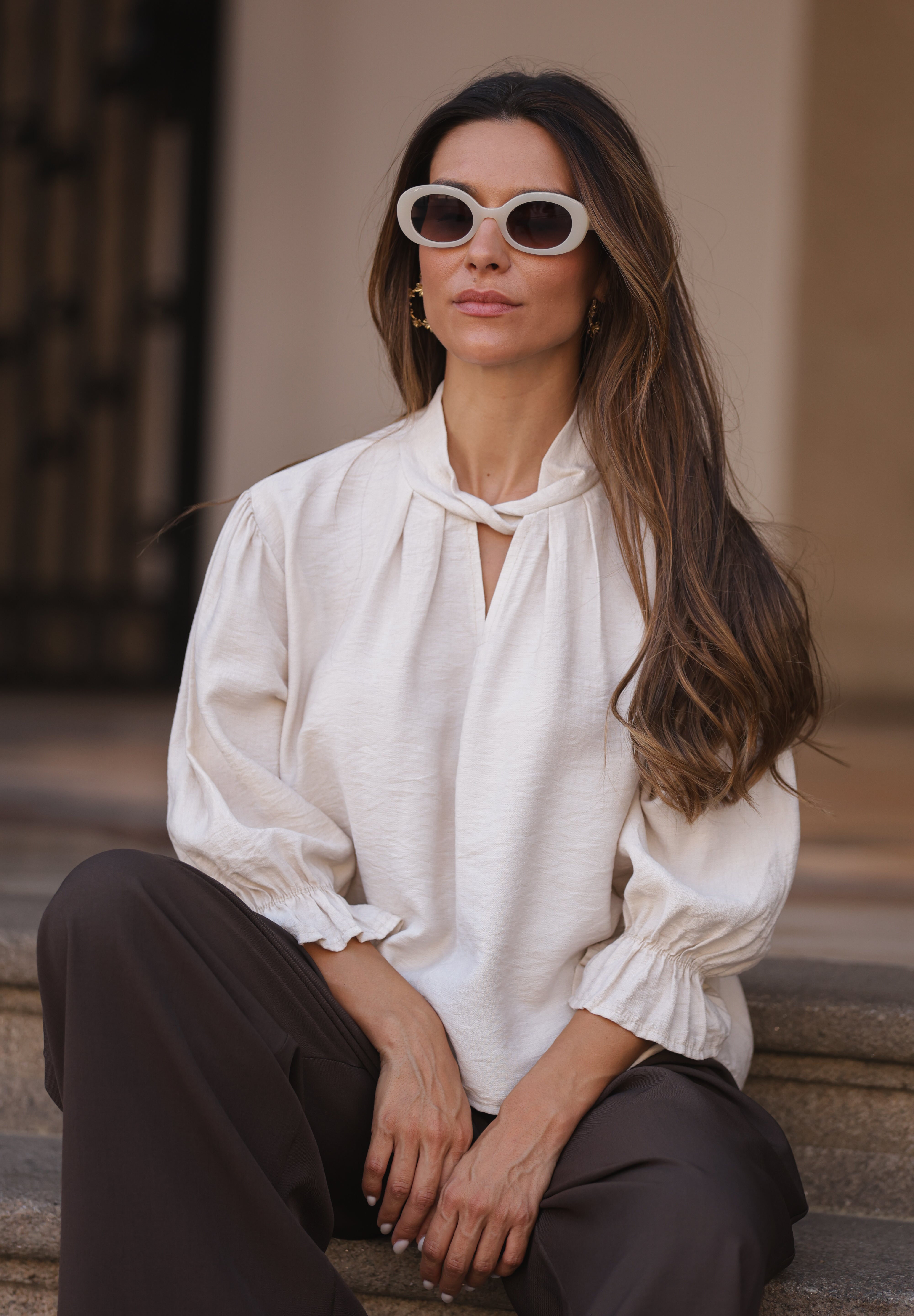 BLUSA PÁDUA BEGE