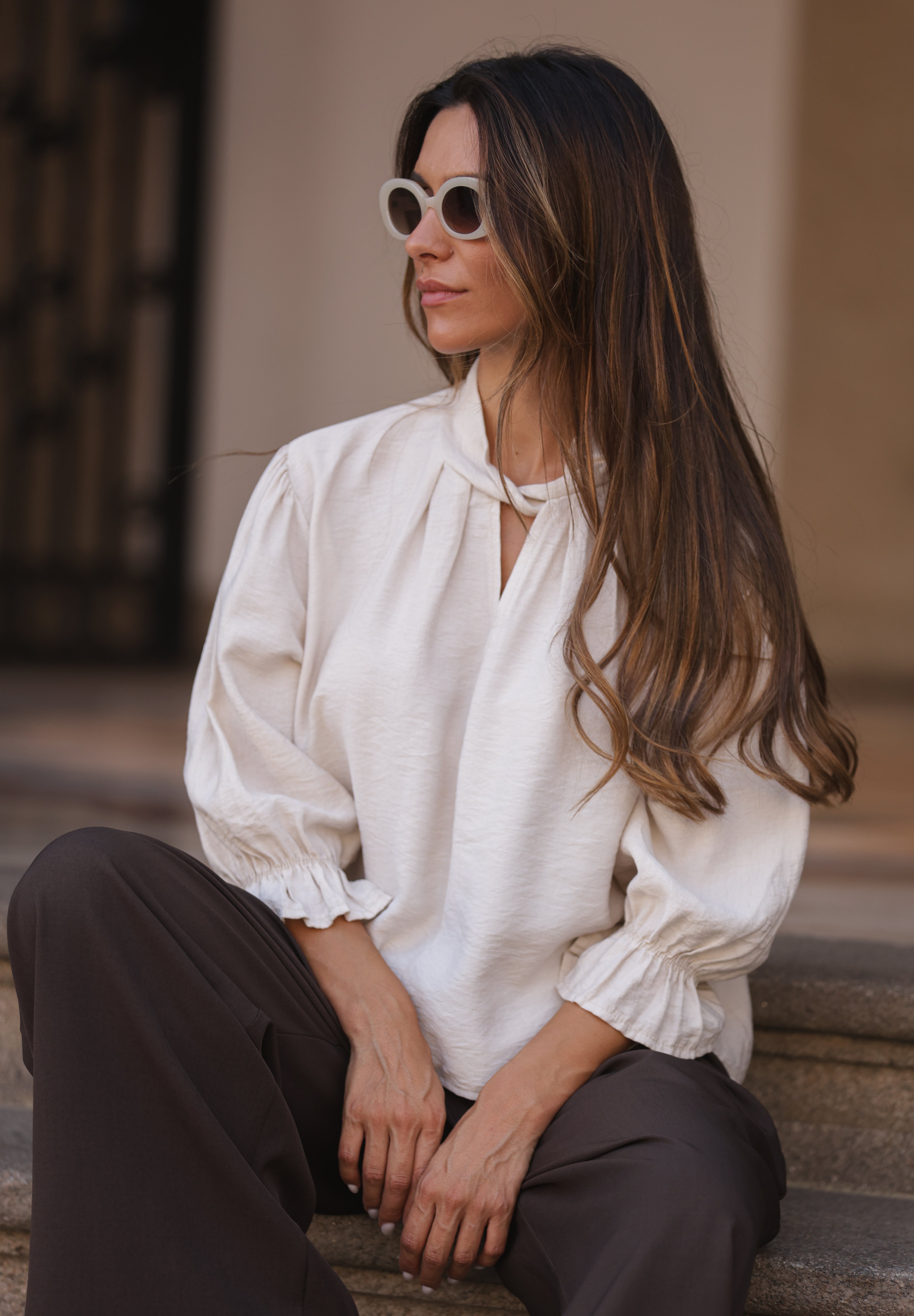 BLUSA PÁDUA BEGE