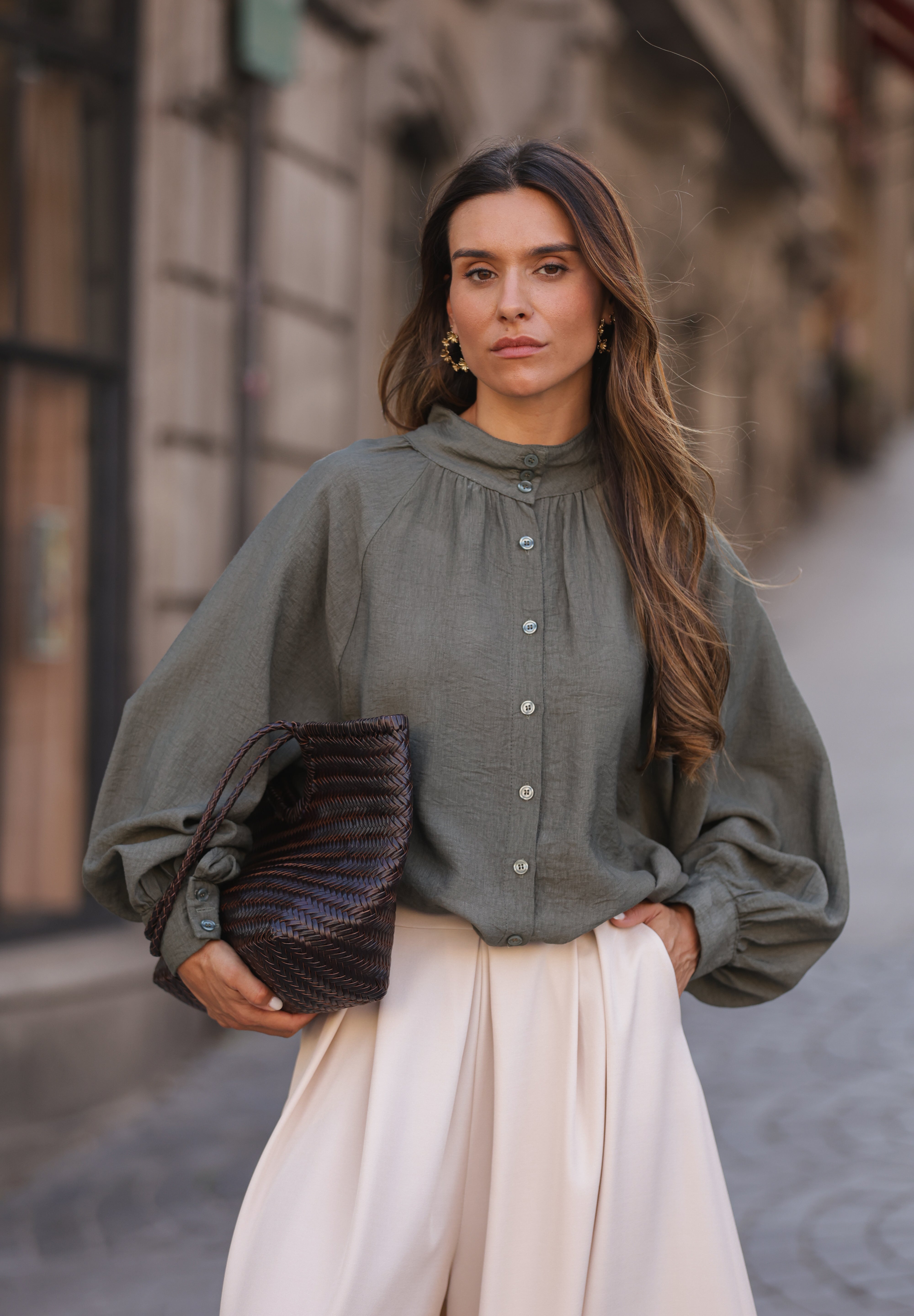 BLUSA BOLONHA VERDE MILITAR