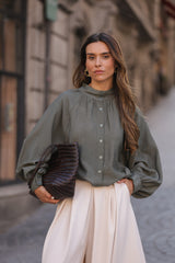 BLUSA BOLONHA VERDE MILITAR
