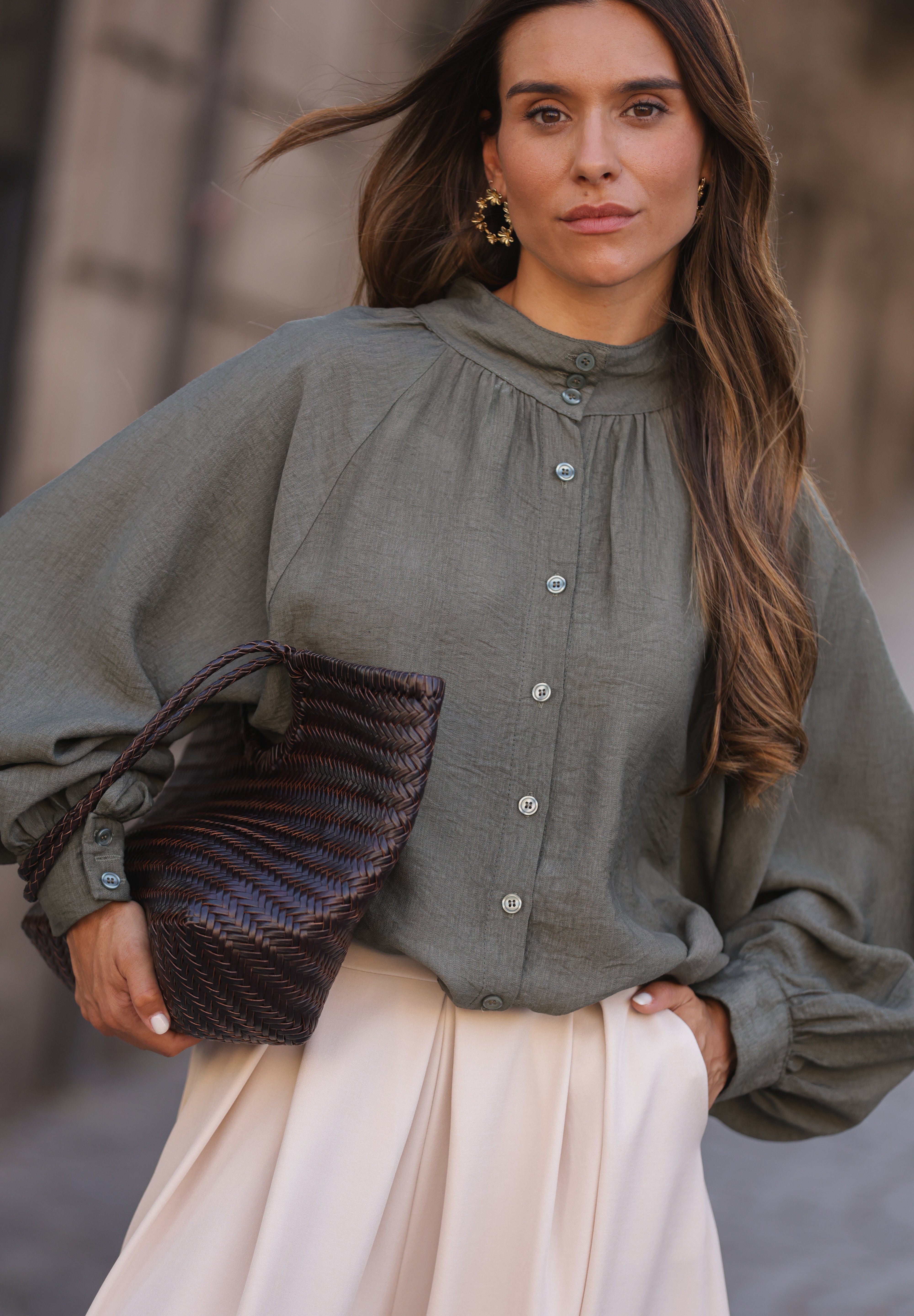 BLUSA BOLONHA VERDE MILITAR