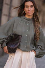 BLUSA BOLONHA VERDE MILITAR