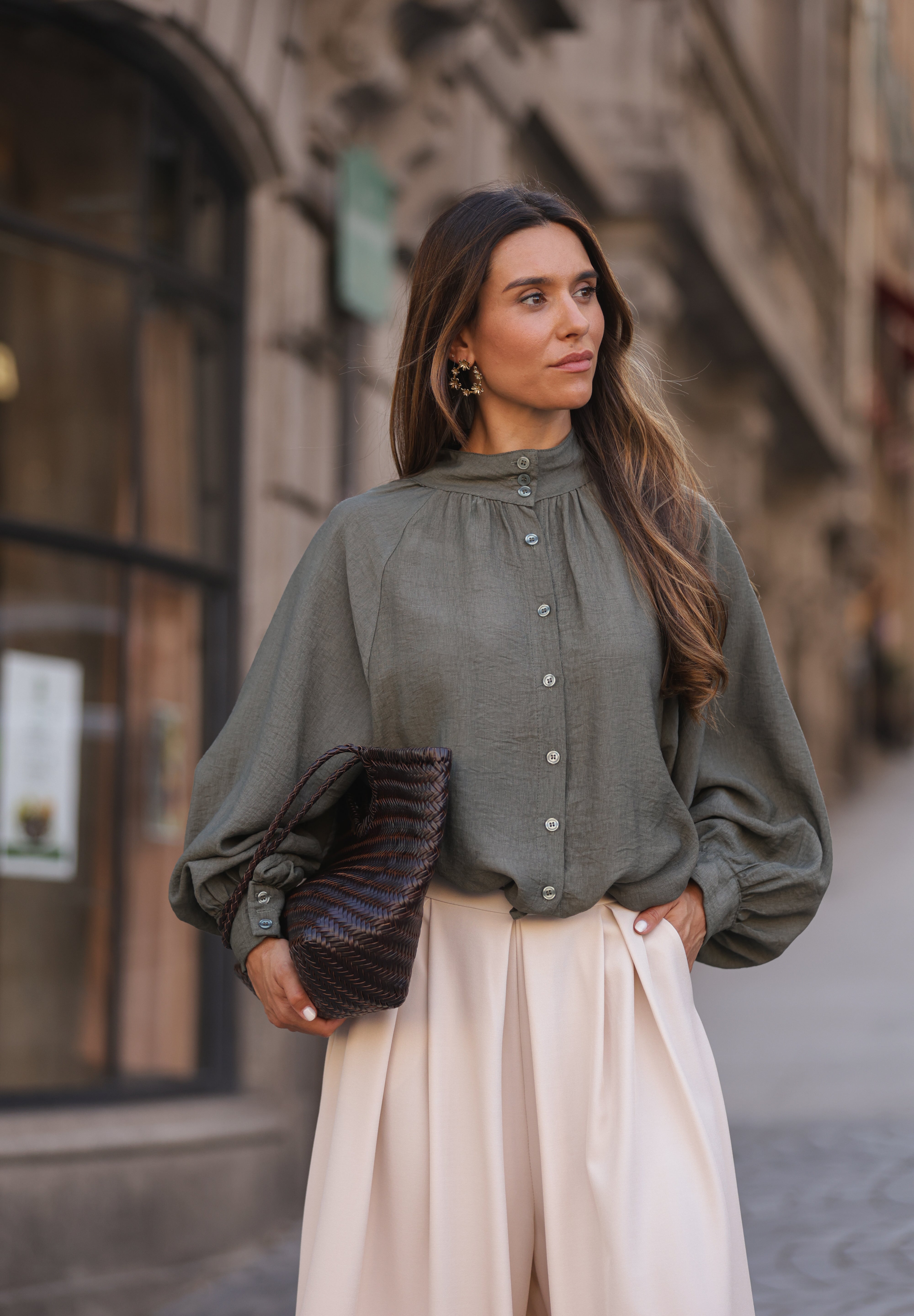 BLUSA BOLONHA VERDE MILITAR