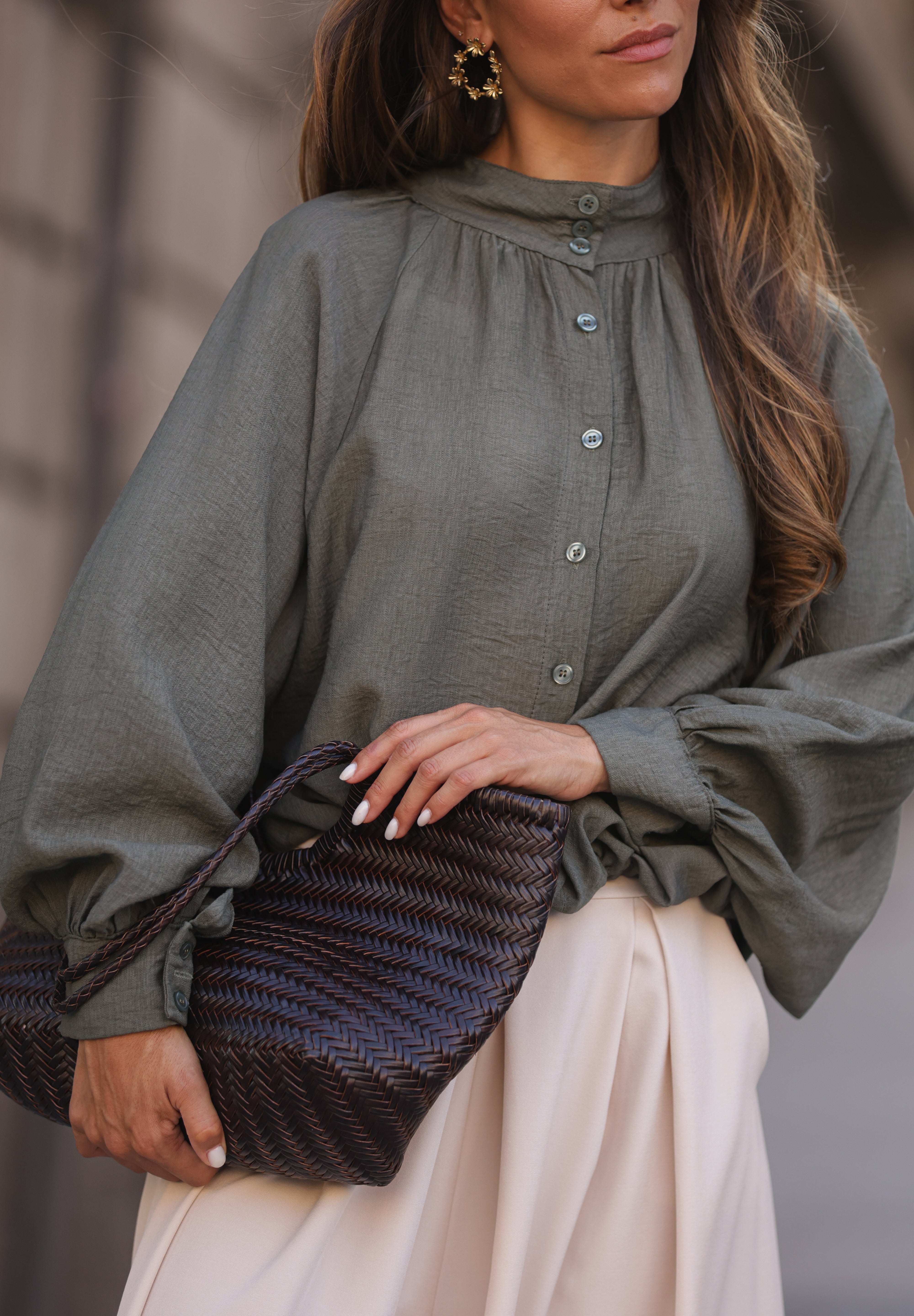 BLUSA BOLONHA VERDE MILITAR