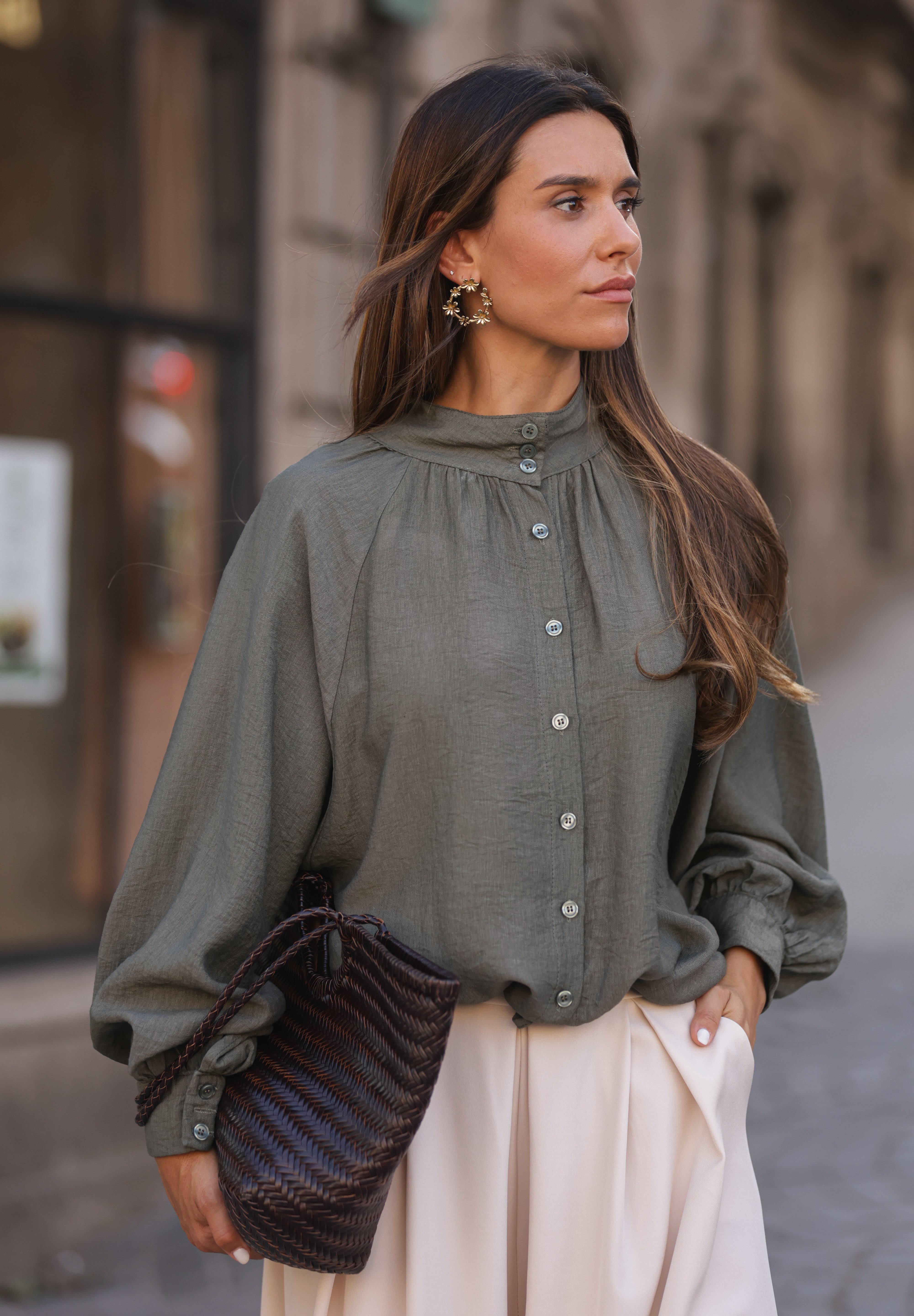 BLUSA BOLONHA VERDE MILITAR