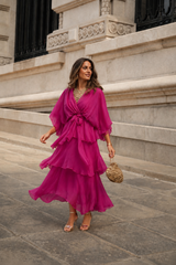 CARLOTA FLAMINGO DRESS